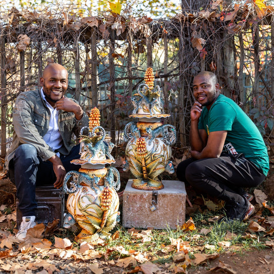 Masterworks: The Leopard and Aloe Urns-Ardmore Design