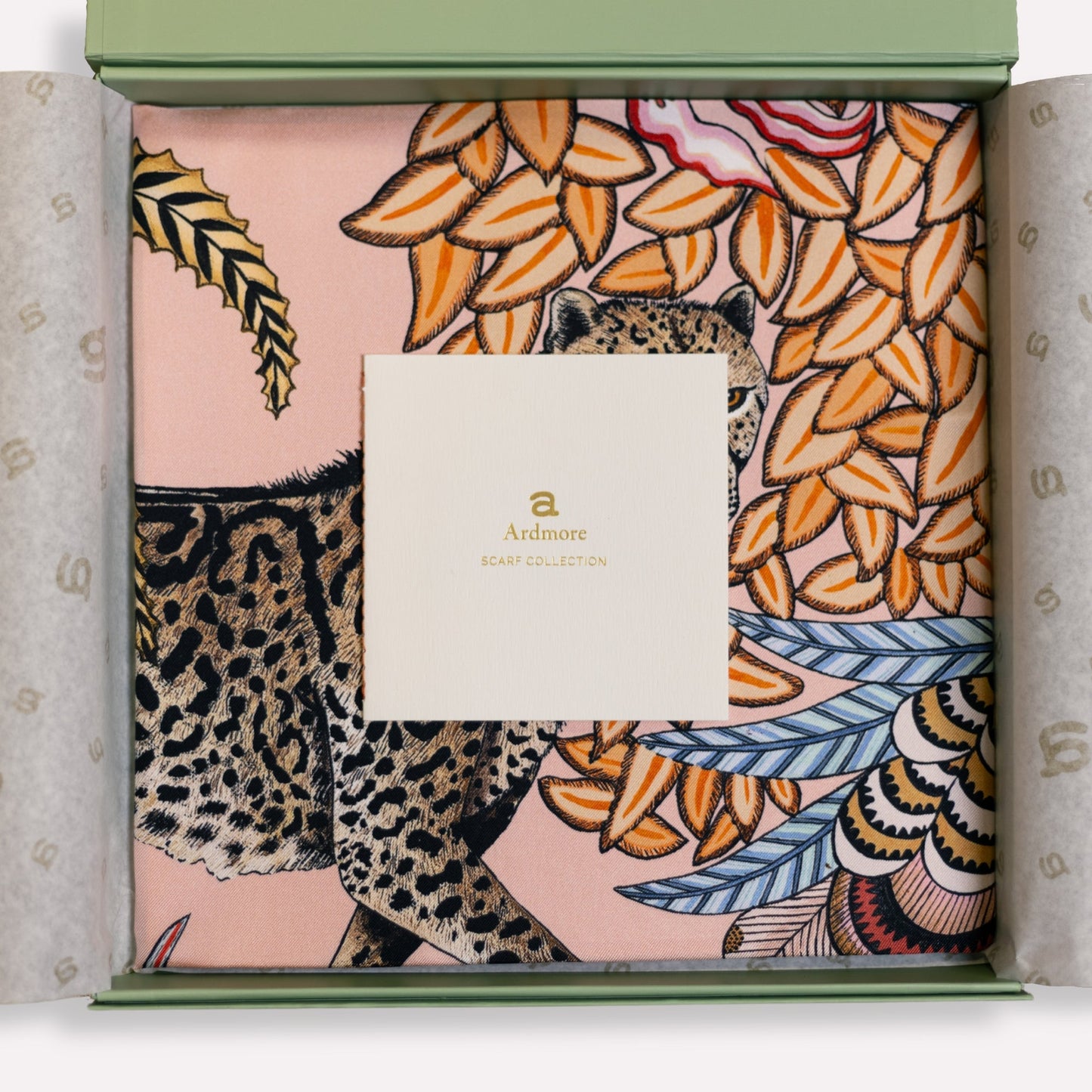 Double-Sided Sabie Kings Silk Scarf Flamingo 90