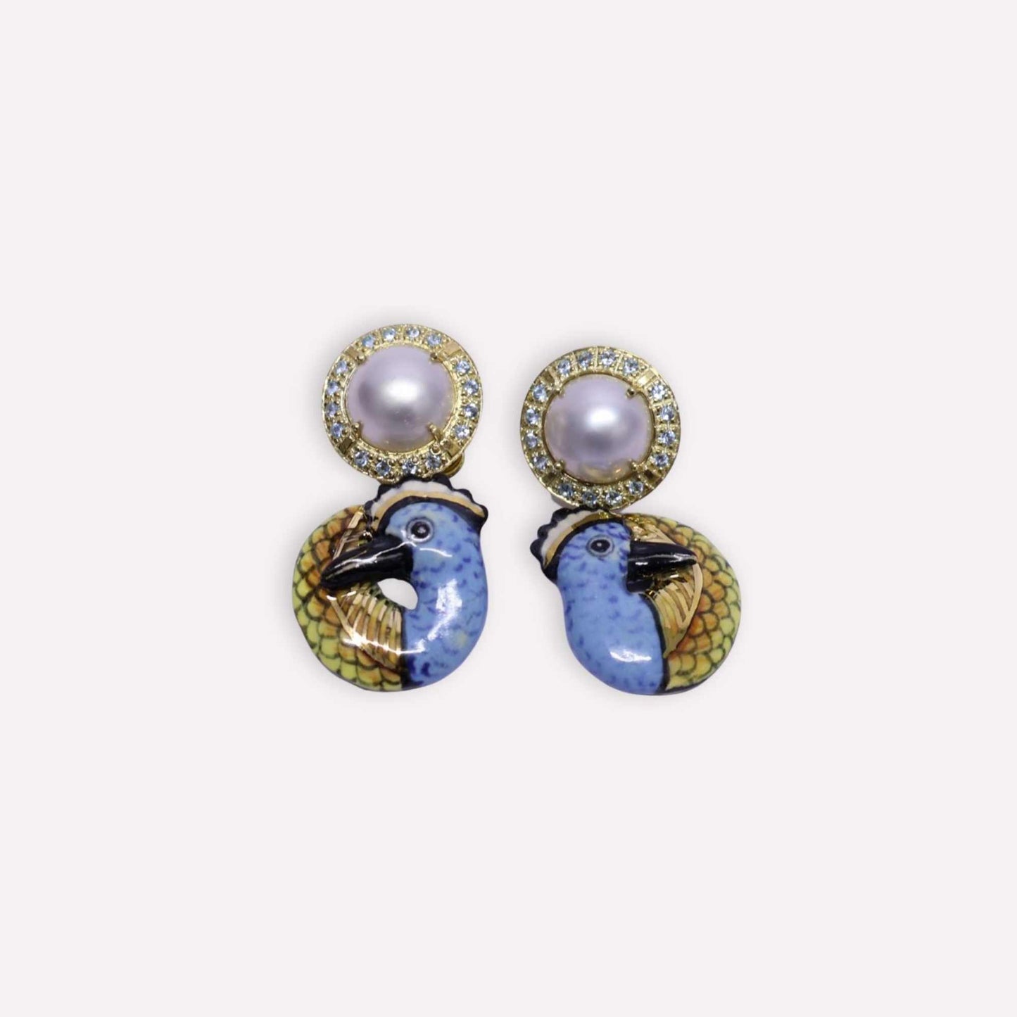 Azure Hoopoe Earrings