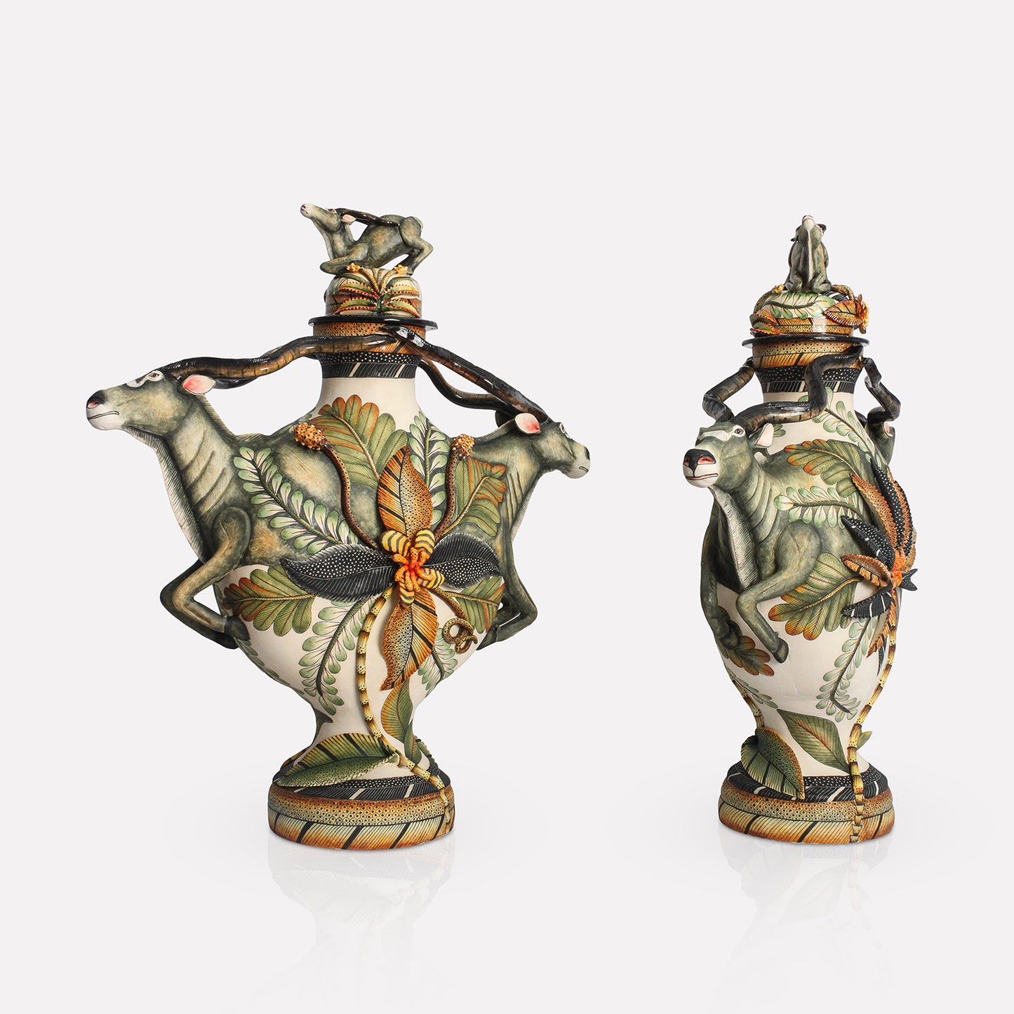 Kudu Large Urn Pair