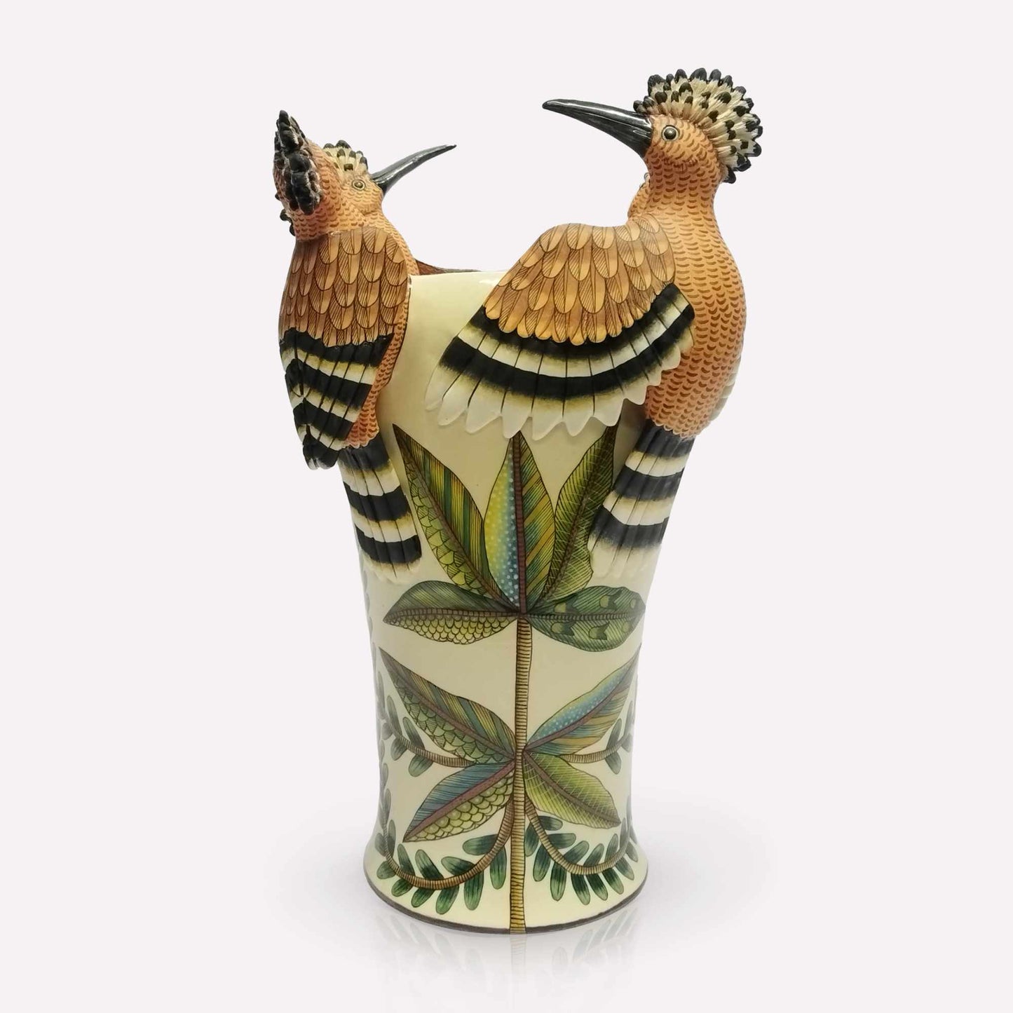 African Hoopoe Vase