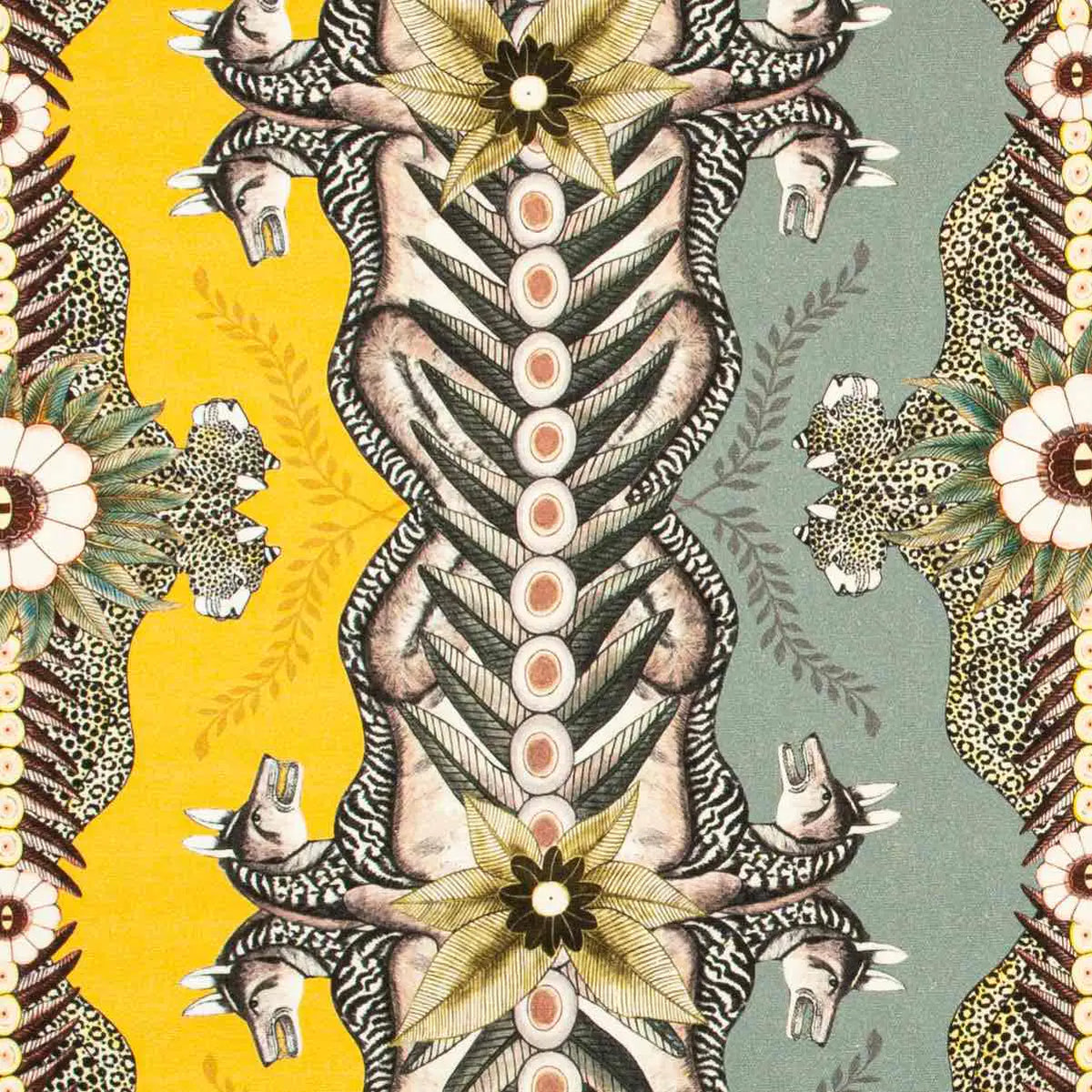 Bush Bandits Butter Dust Fabric Ardmore Design