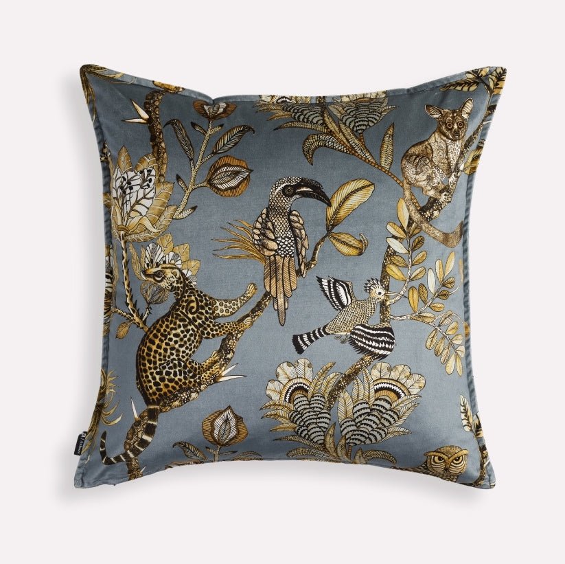 Camp Critters Ash Fringed Cushion Cover