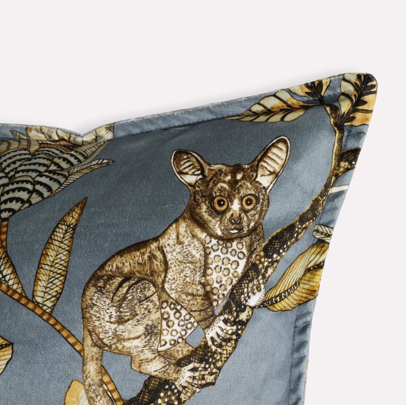 Camp Critters Ash Fringed Cushion Cover