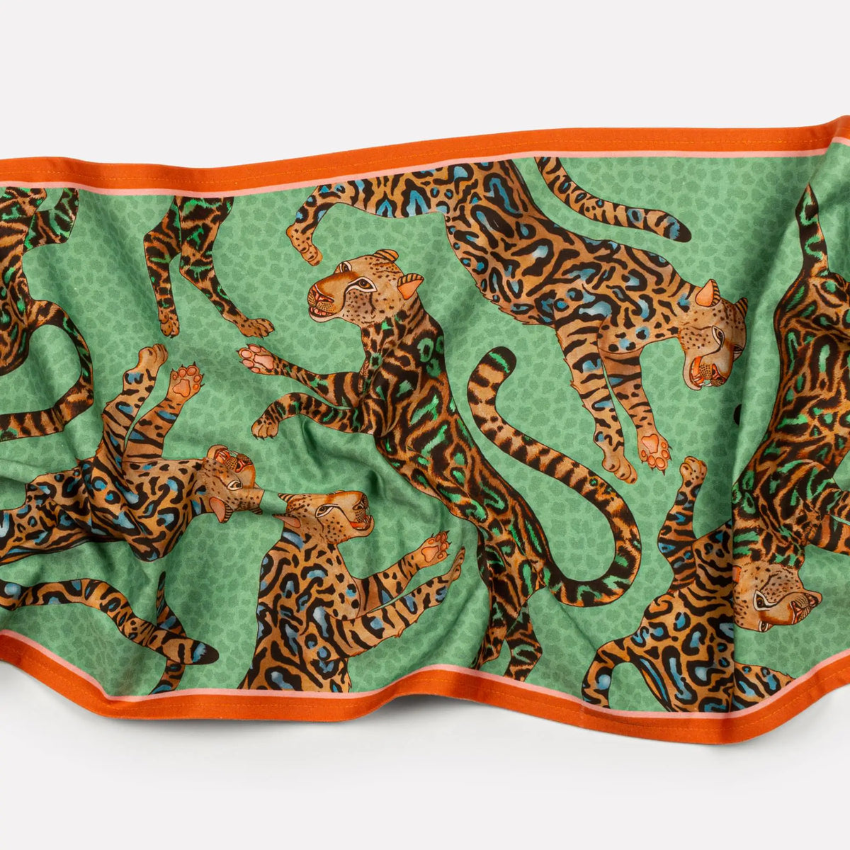 Cheetah King Table Runner in Jade halsted-design-uk.myshopify.com