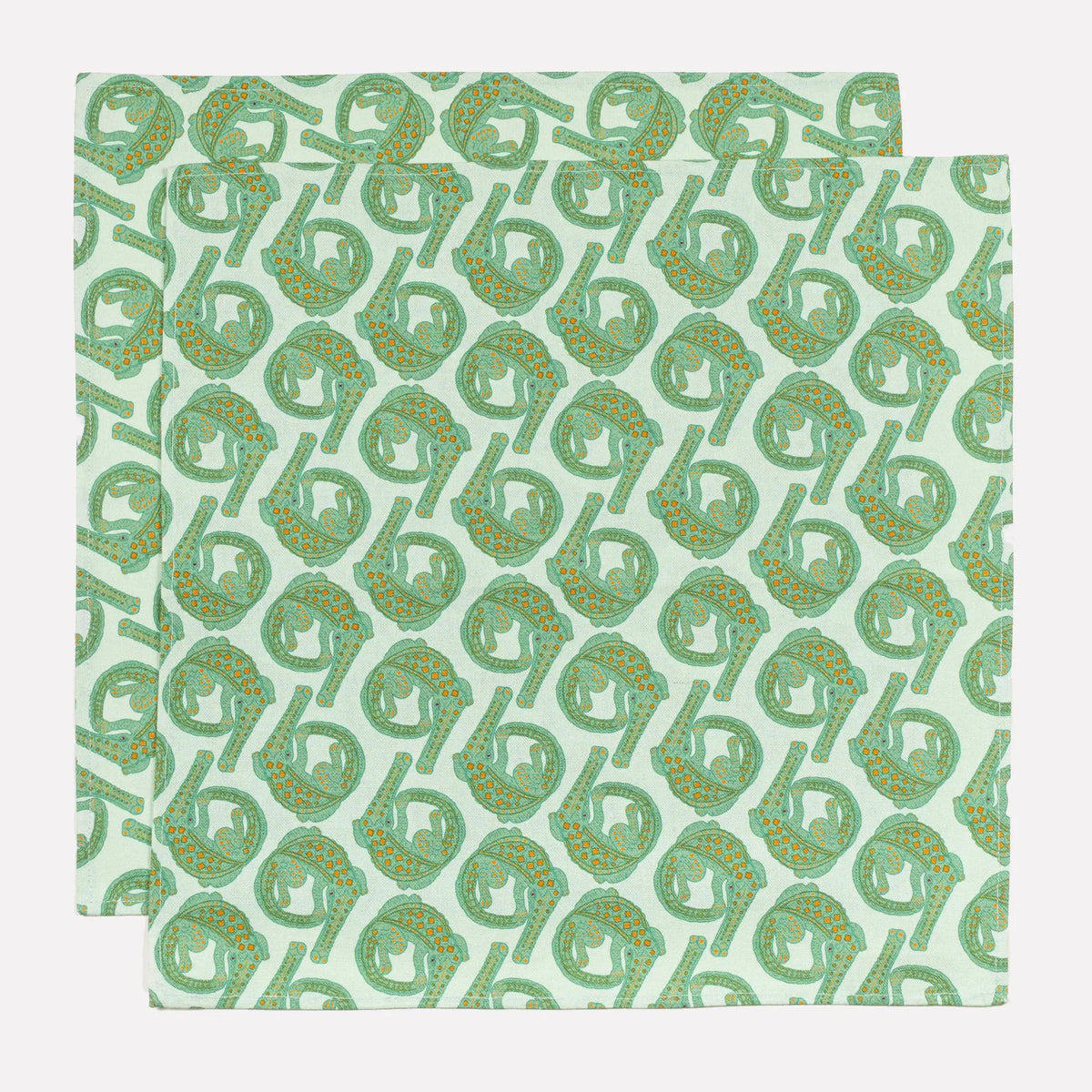 Croco Napkins in Mist (PAIR) Ardmore Design