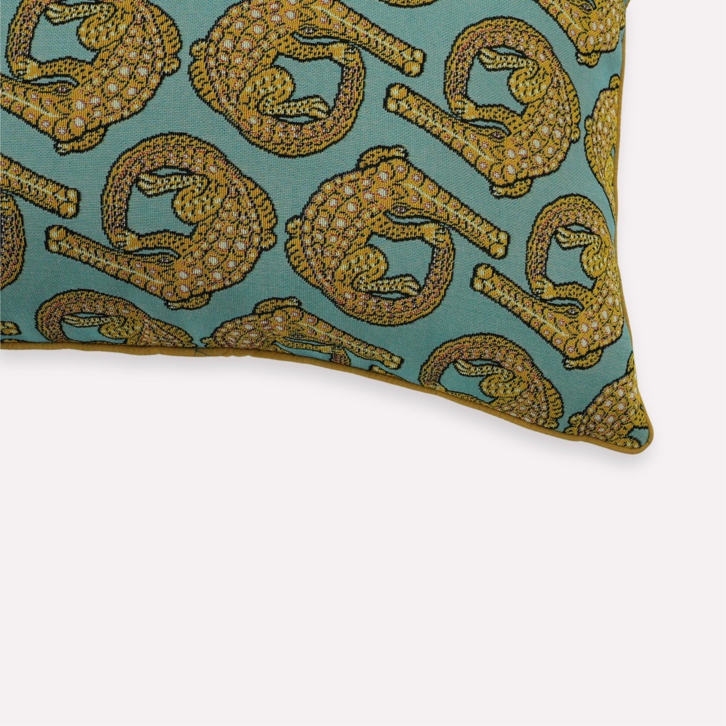 Croco Persimmon Jacquard Cushion Cover