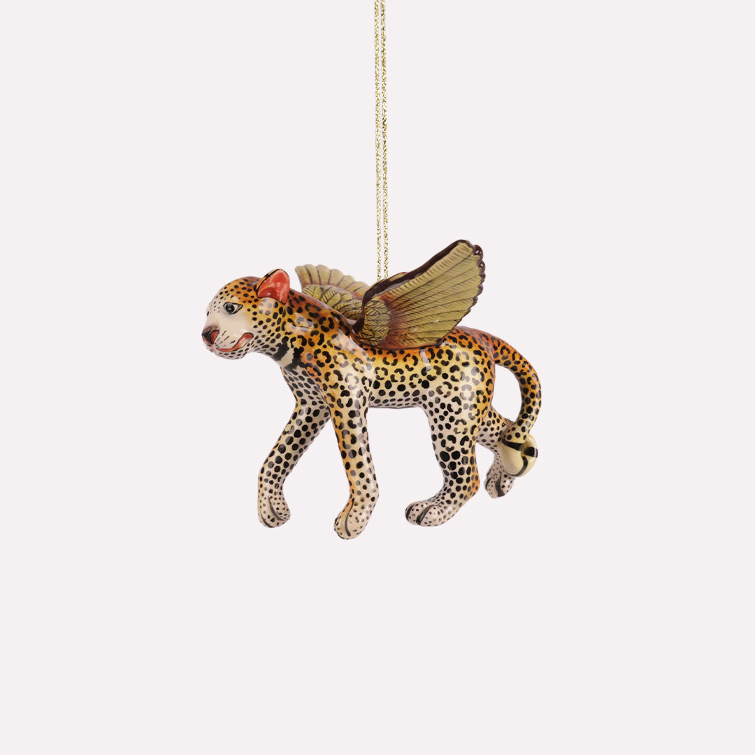 Flying Leopard Ornament