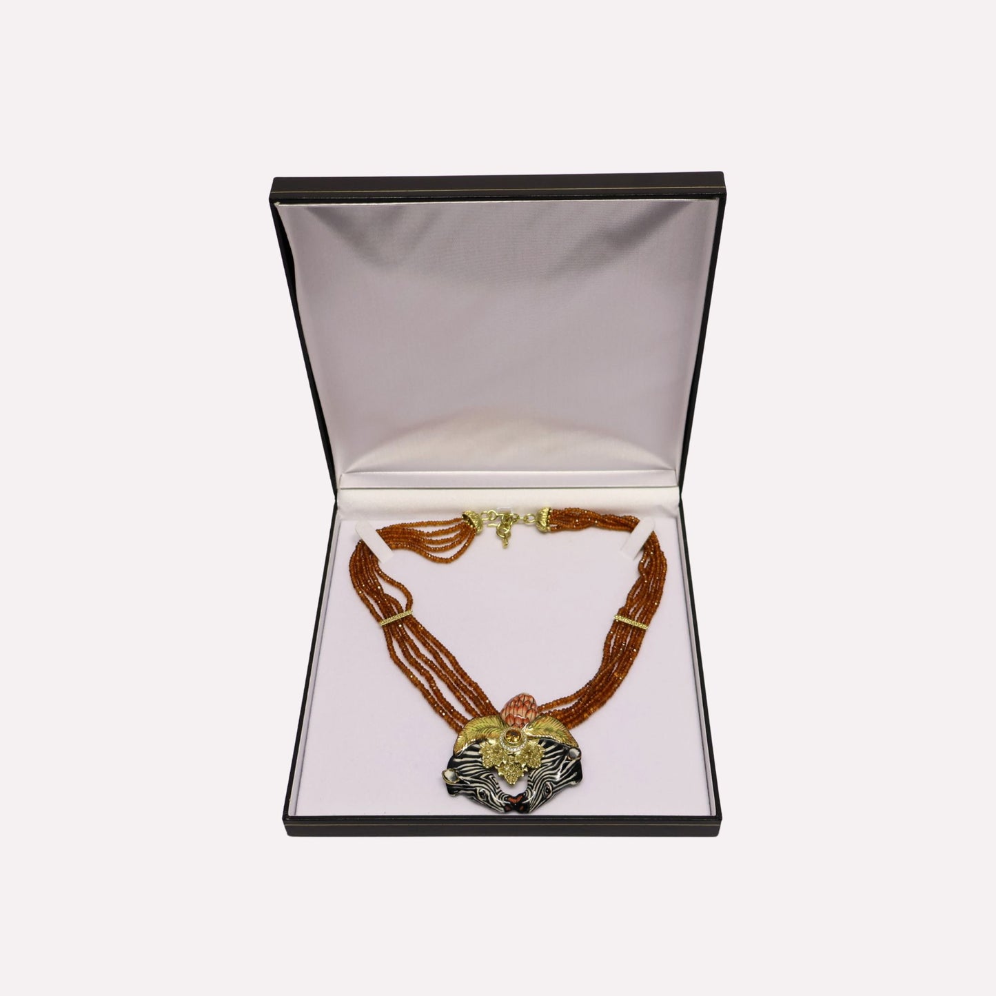 Double Zebra Head Pendant