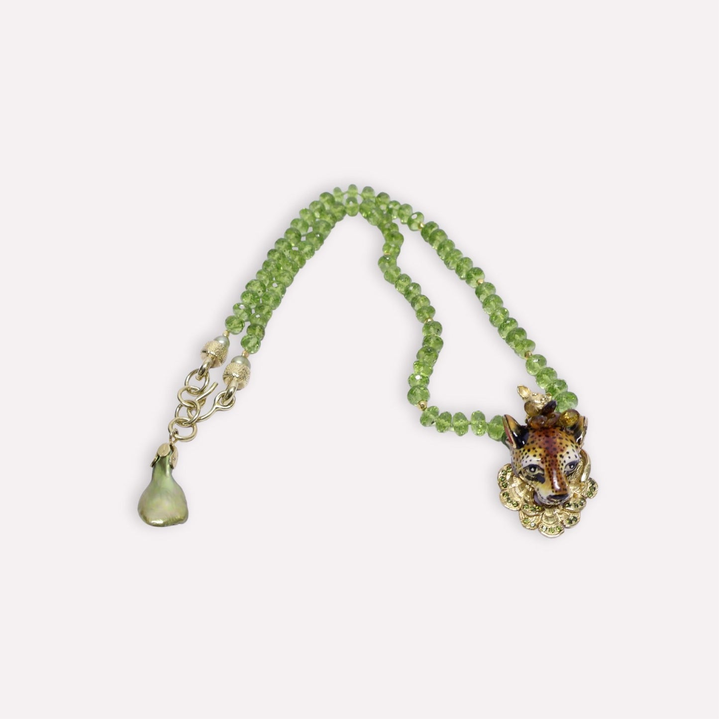 Leopard Head with Bushbaby Necklace