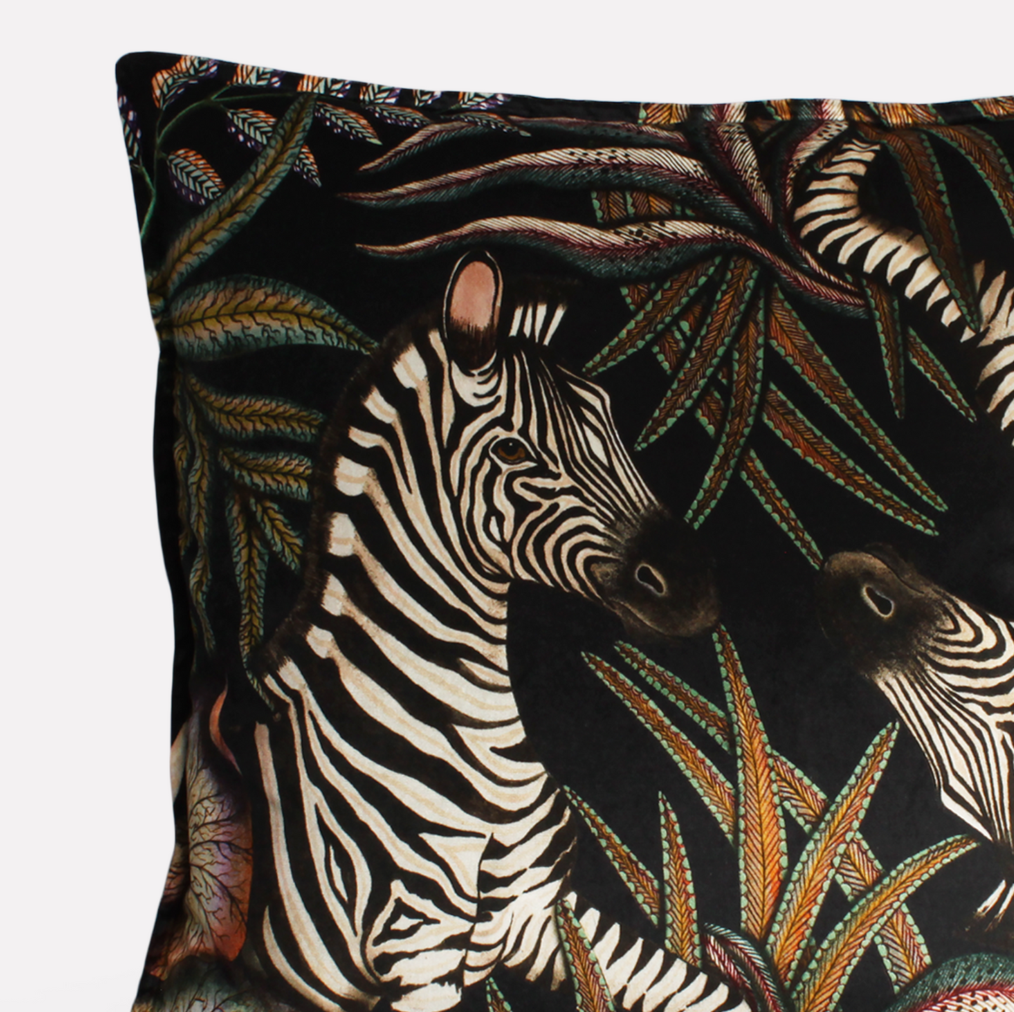 Thanda Stripe Night Velvet Cushion Cover