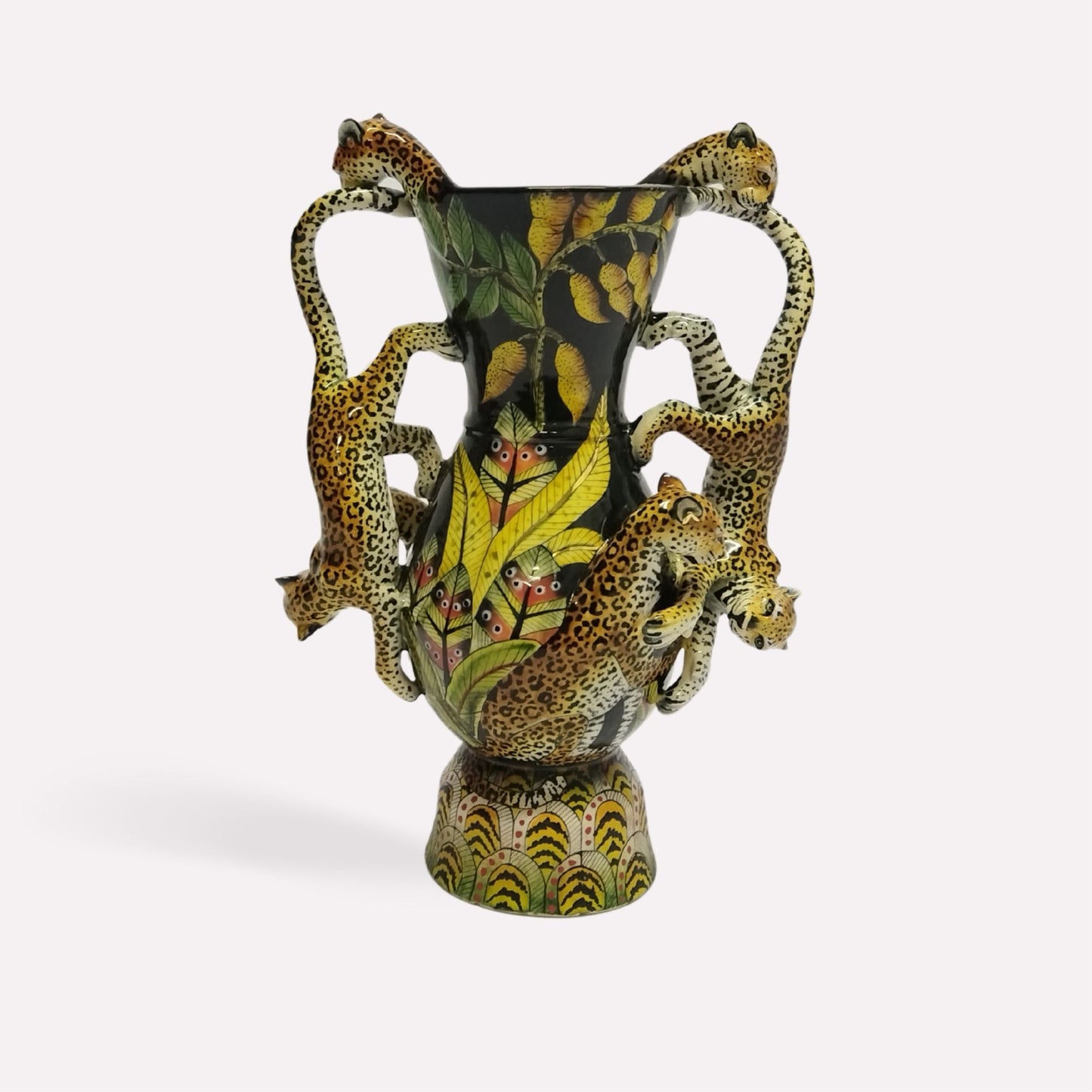 Leopard Gold Lustred Vase