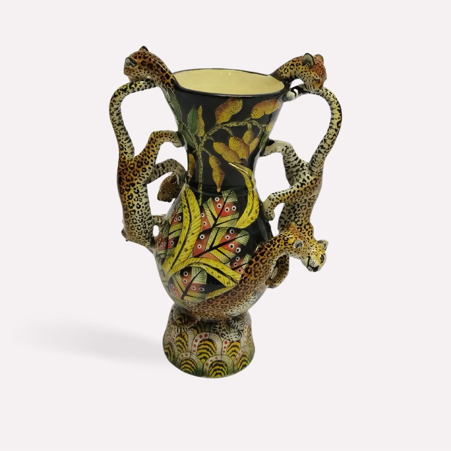 Leopard Gold Lustred Vase