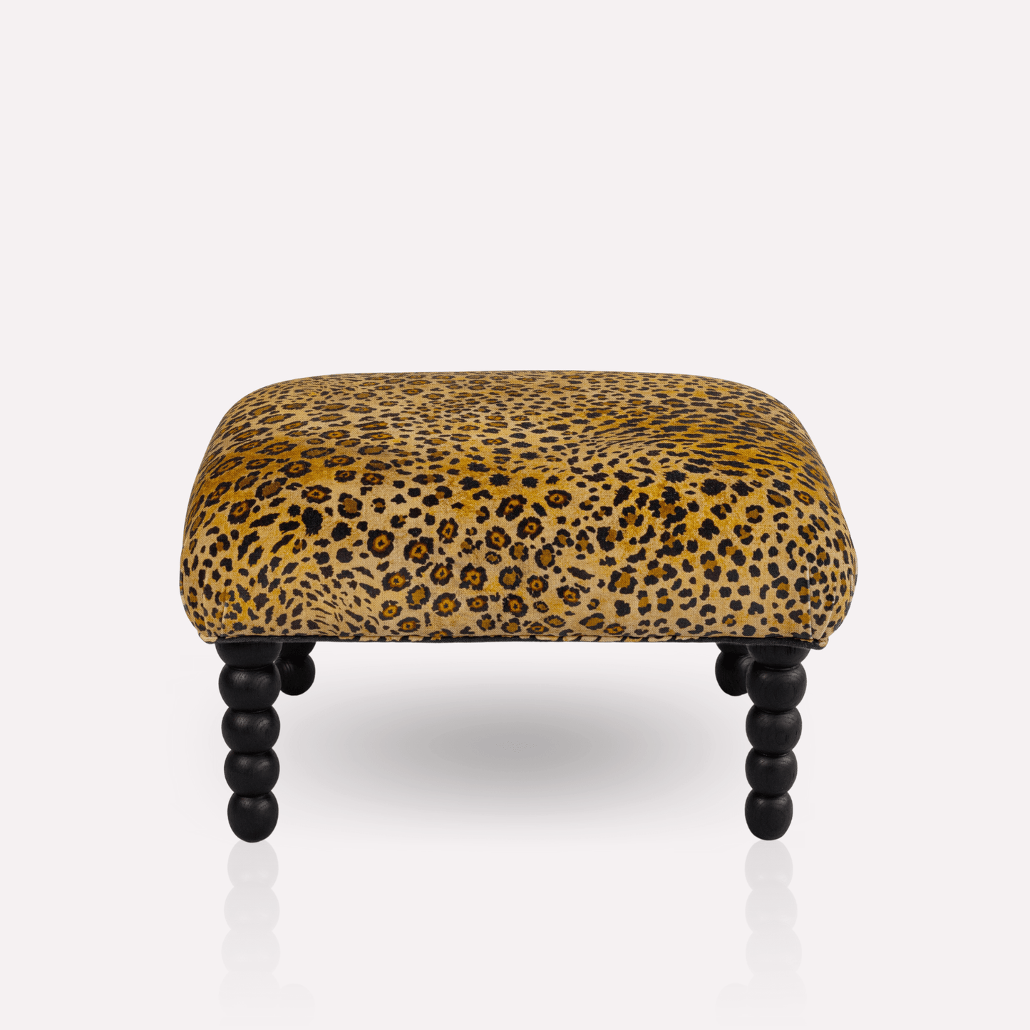 Kudu Pod Ottoman Safari Spot Gold Linen