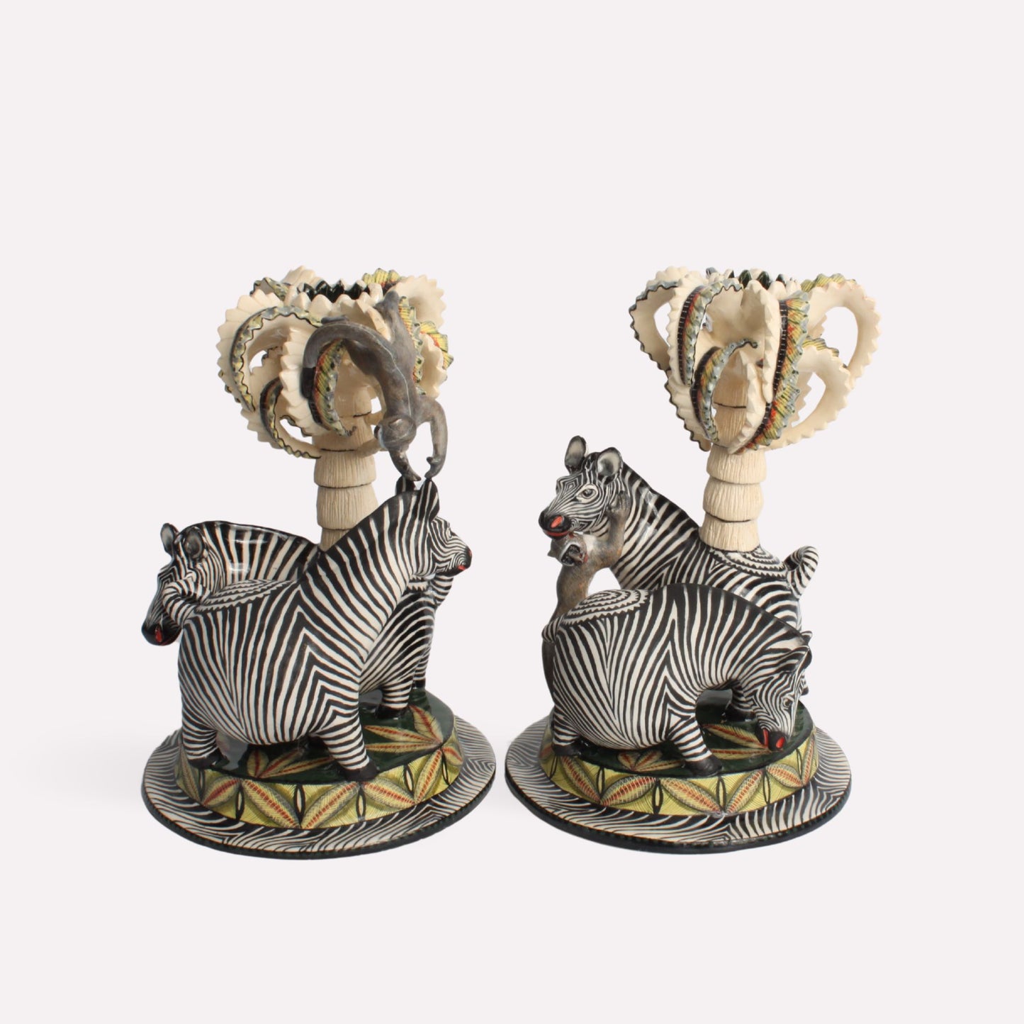 Zebra Candle Holders