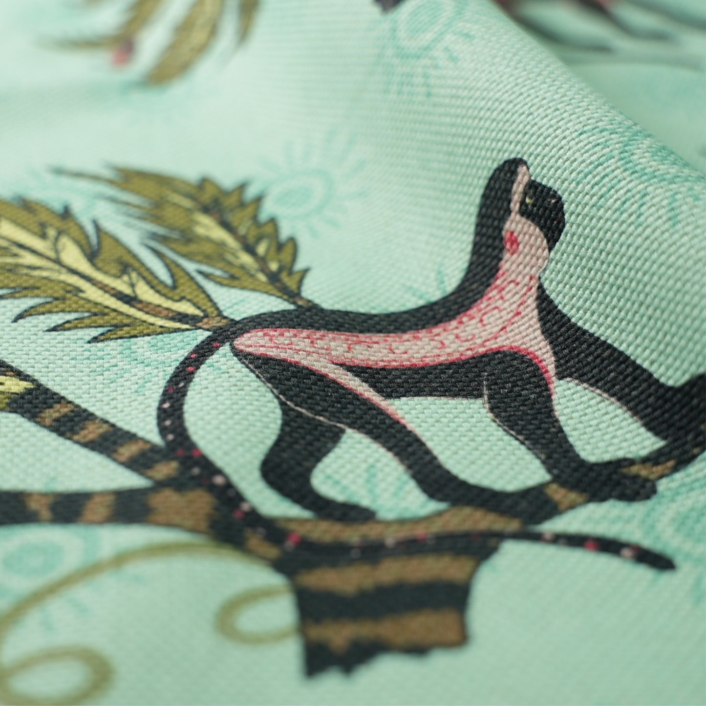 Monkey Palm Thick Weave Linen in Oasis