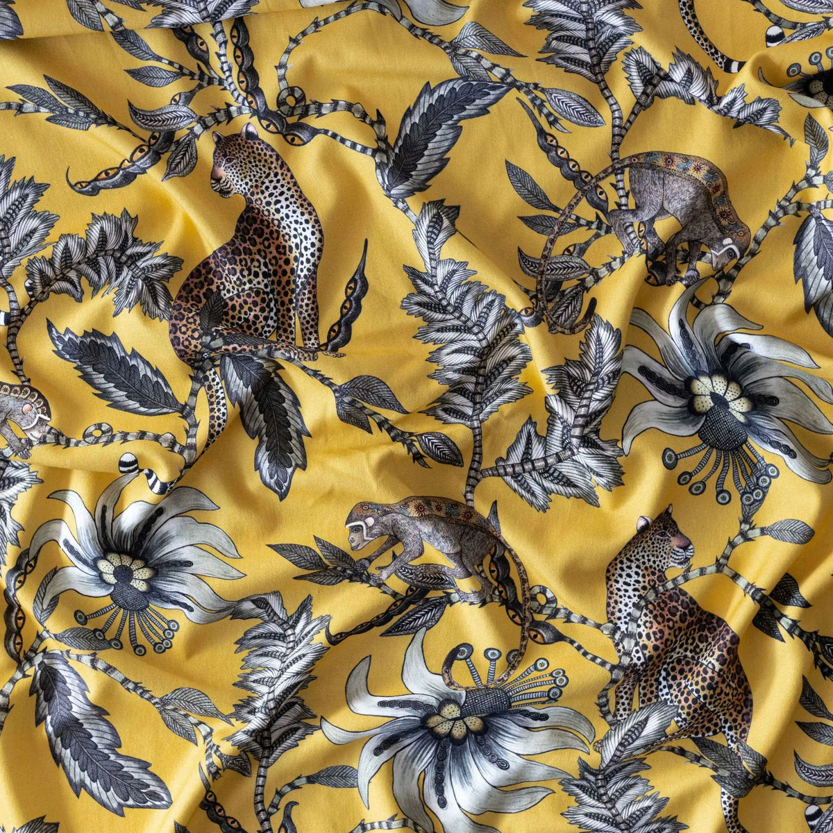 Monkey Bean Butter Dust Fabric Ardmore Design