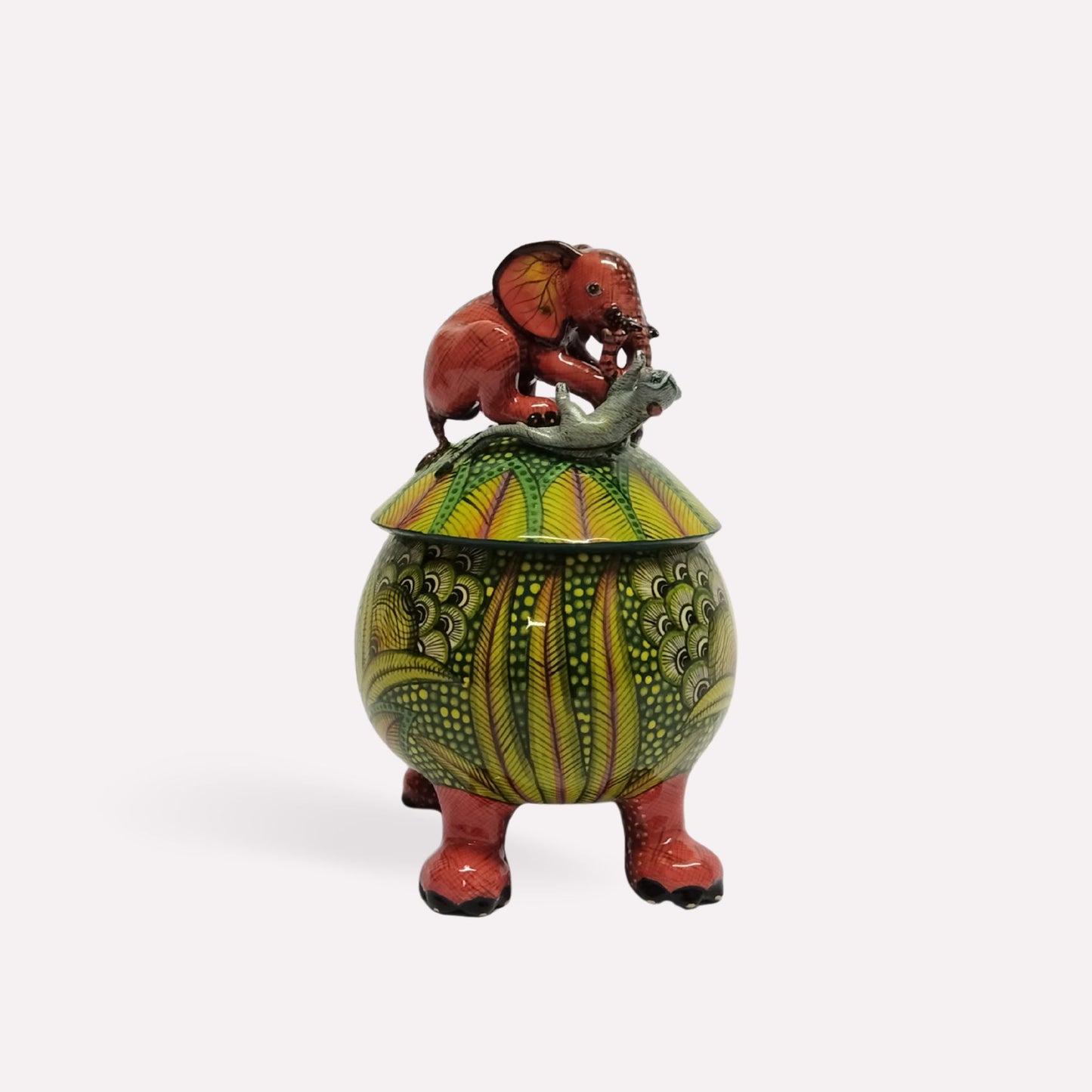 Elephant and Monkey Trinket Box