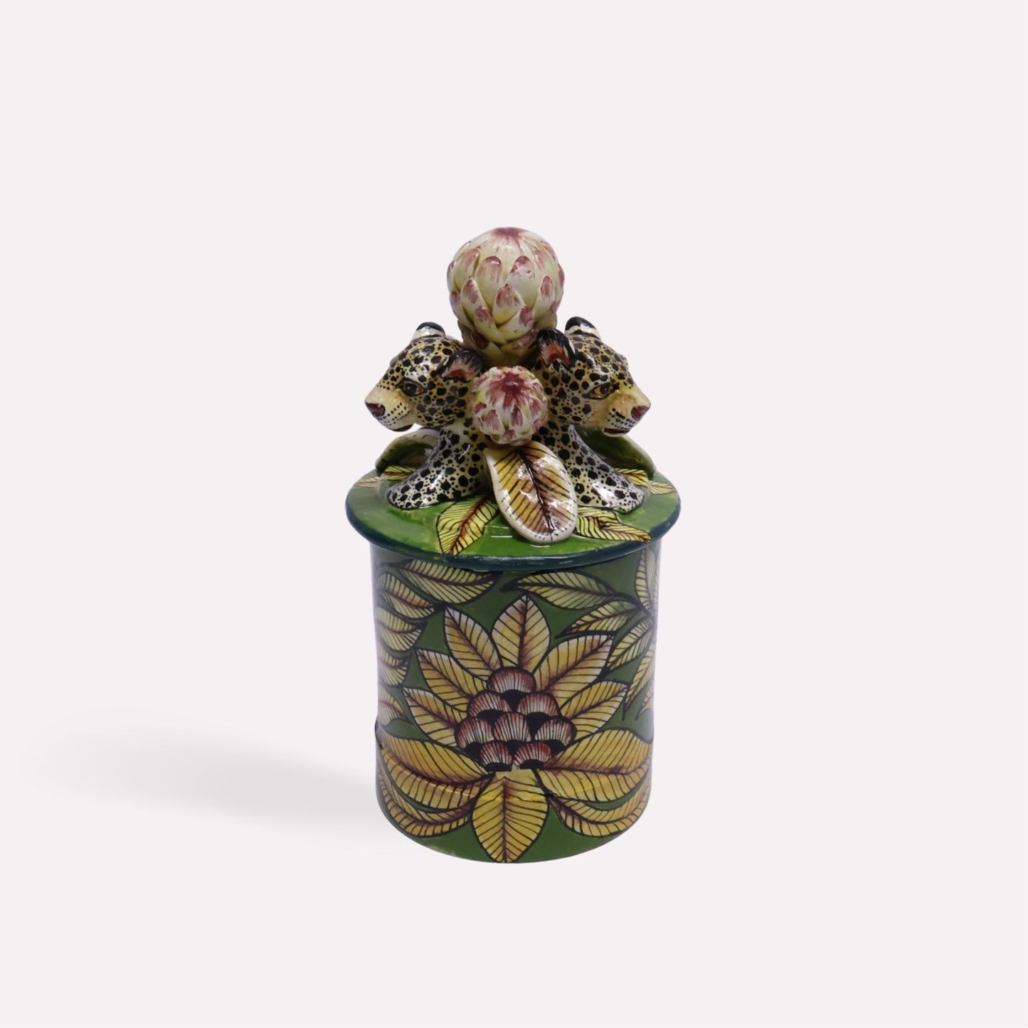 Leopard and Protea Spirit Candle