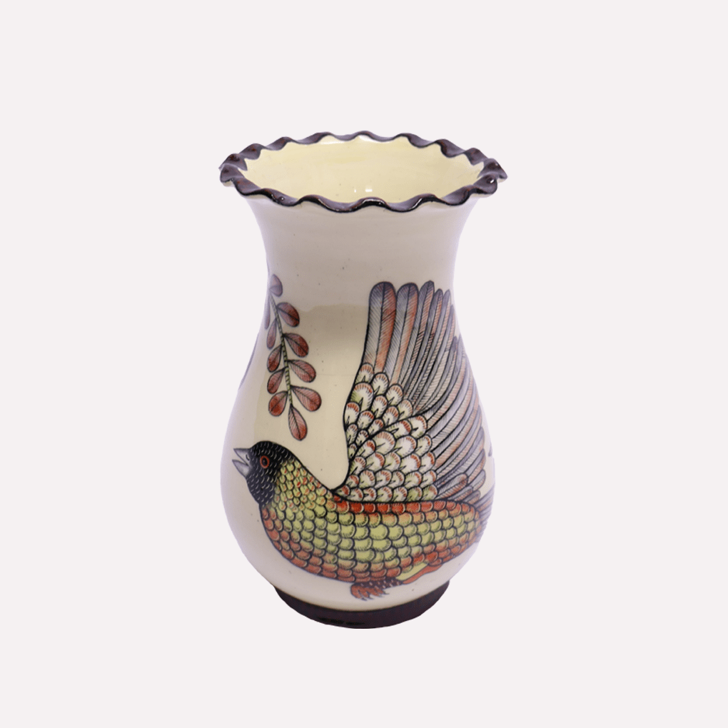 Weaver Bird Plain Vase