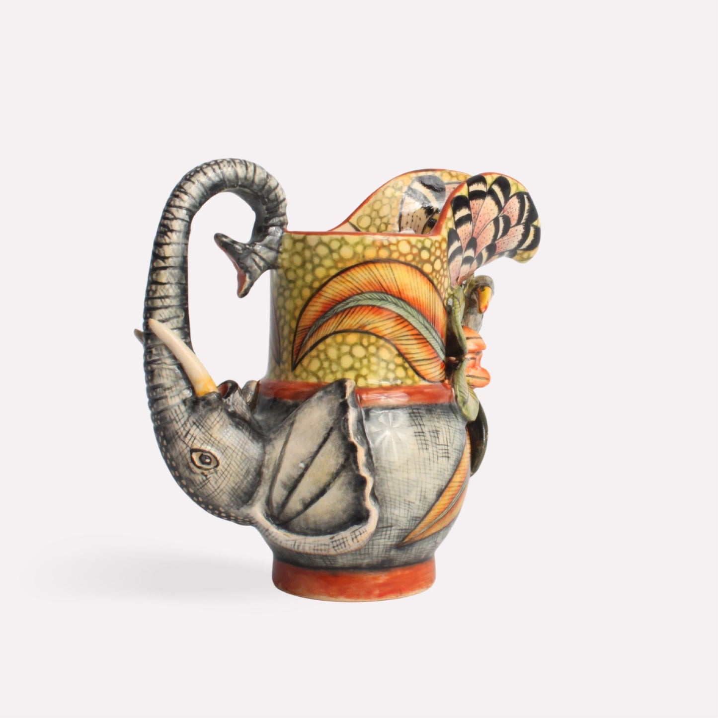 Elephant and Hornbill Jug