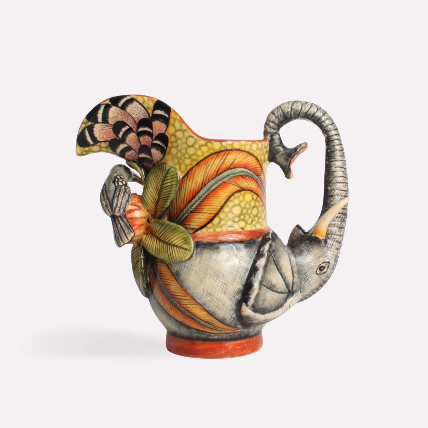 Elephant and Hornbill Jug