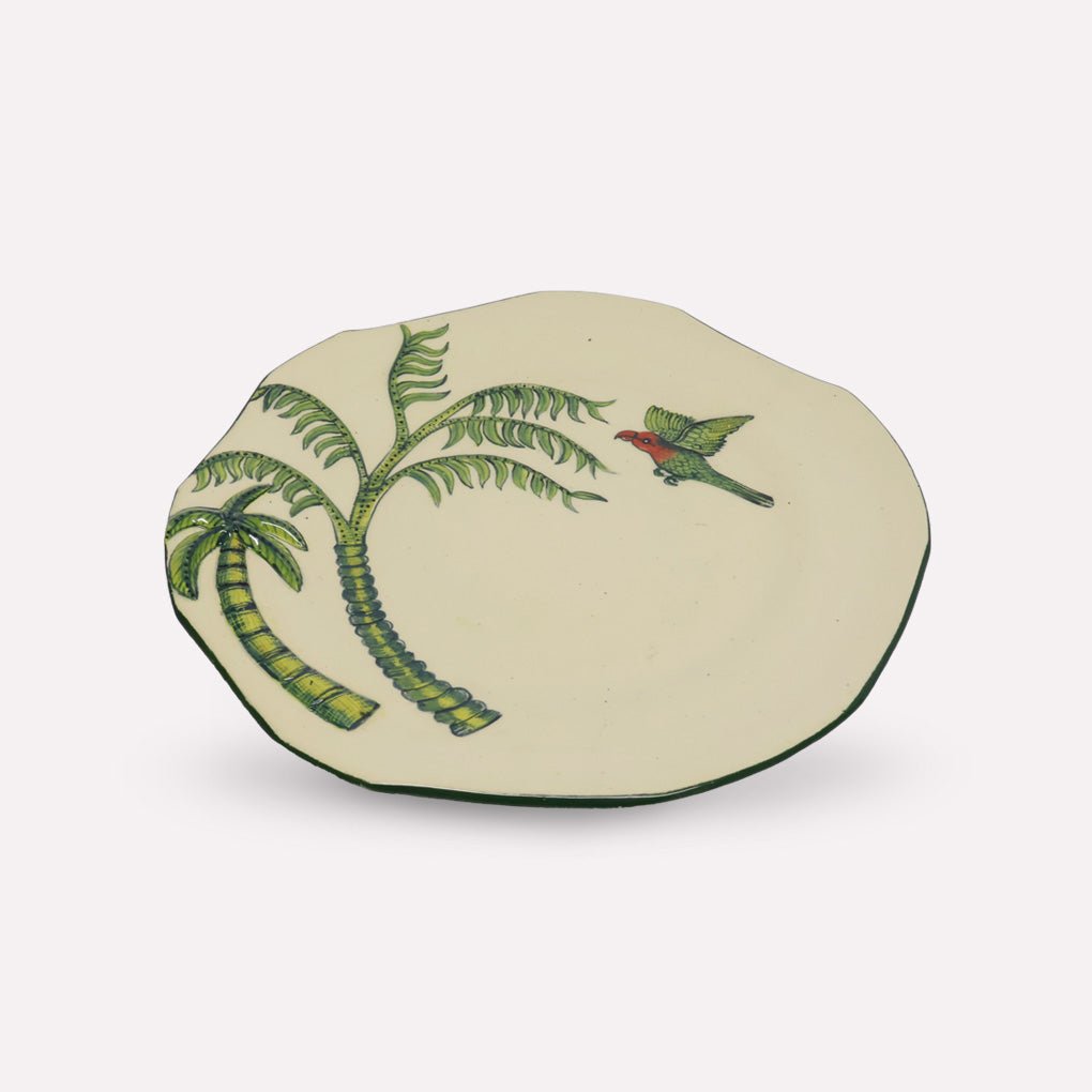 Palm Tree & Parrot Plate