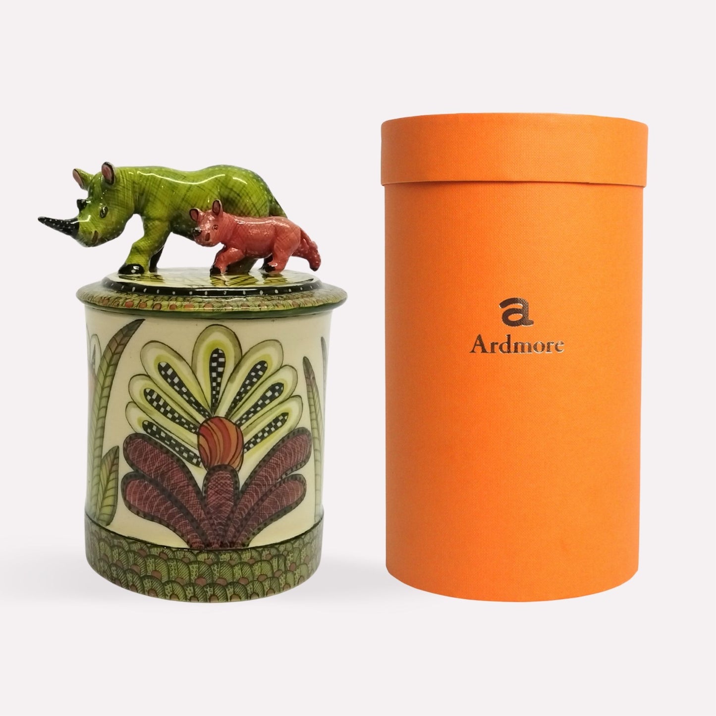 Rhino with Calf Spirit Candle