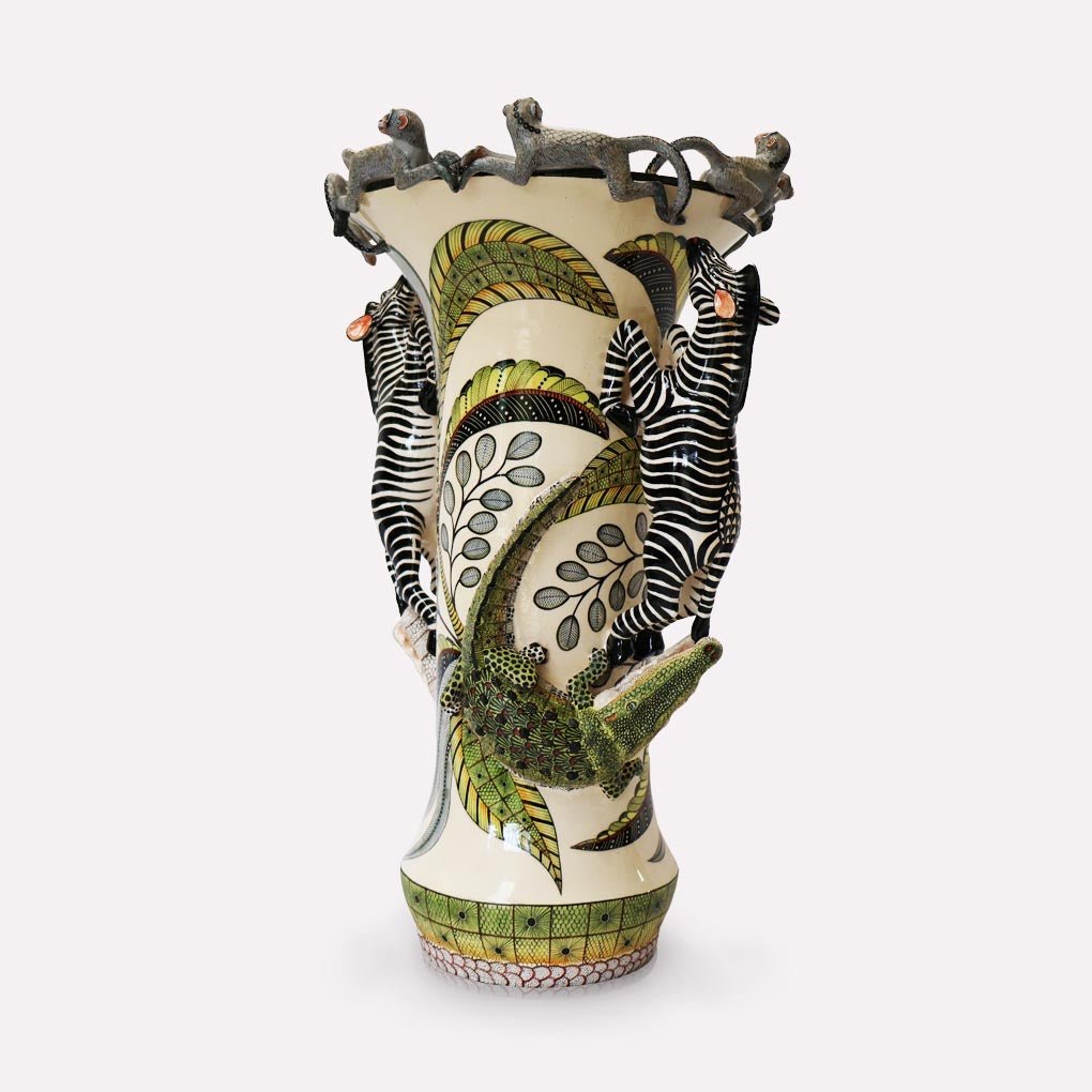 Zebra Migration Vase