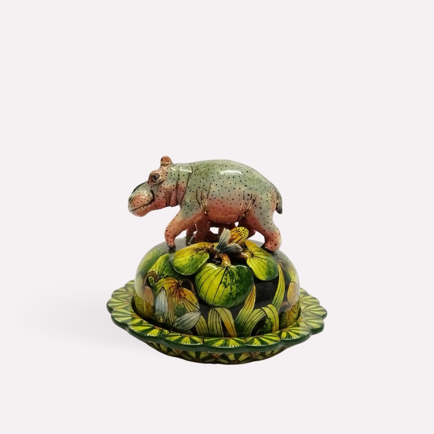 Hippo with Baby Butter Dish