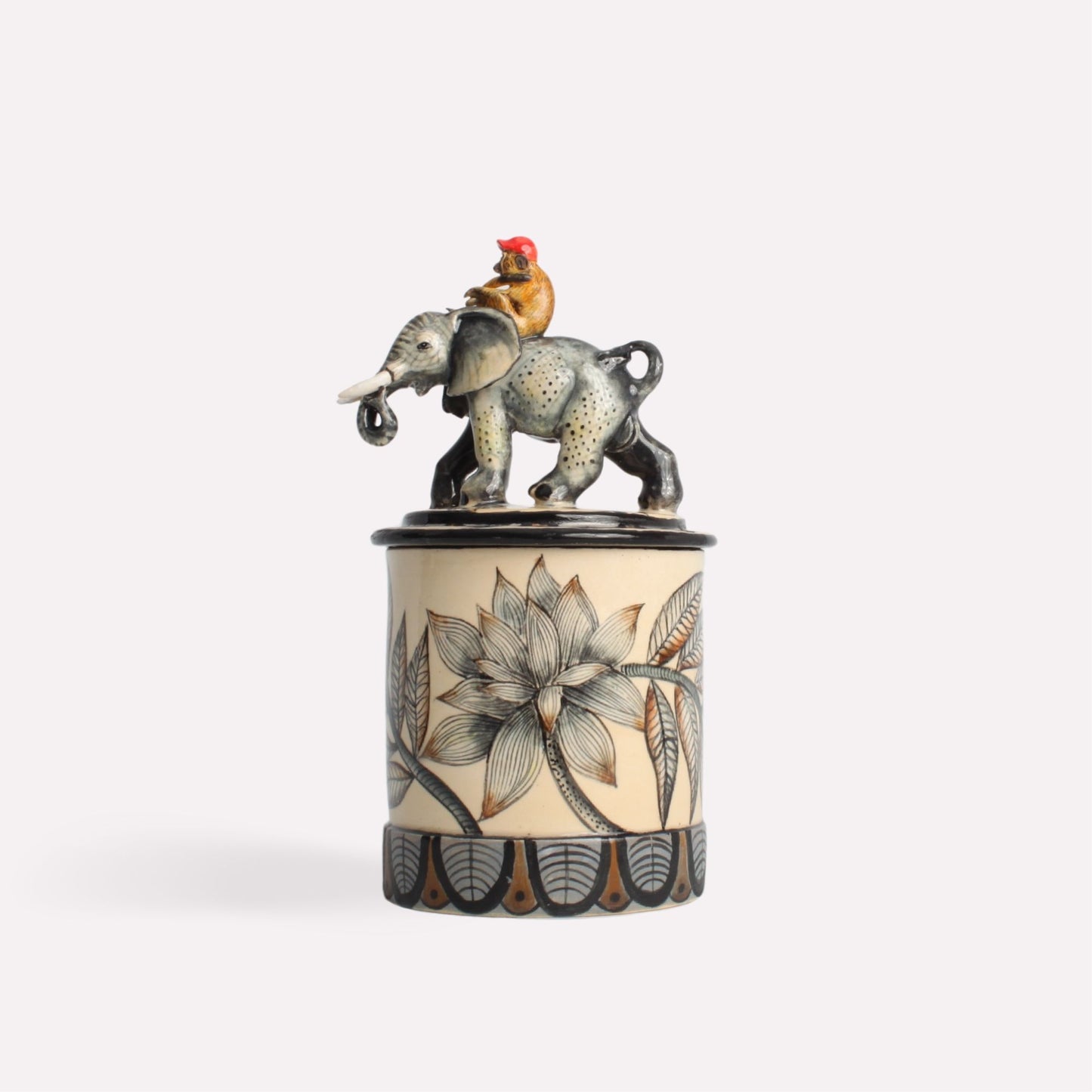 Elephant and Monkey Spirit Candle
