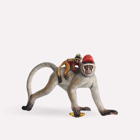 Monkey and Baby Sculpture