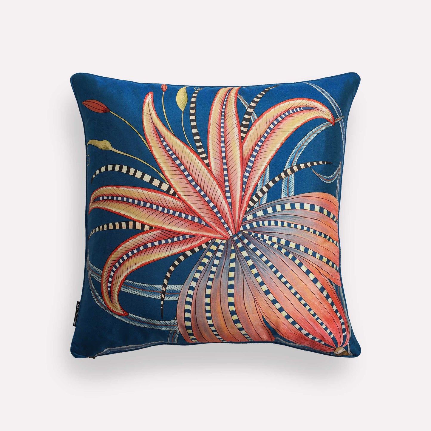 Thanda Nests Midnight Silk Cushion Cover