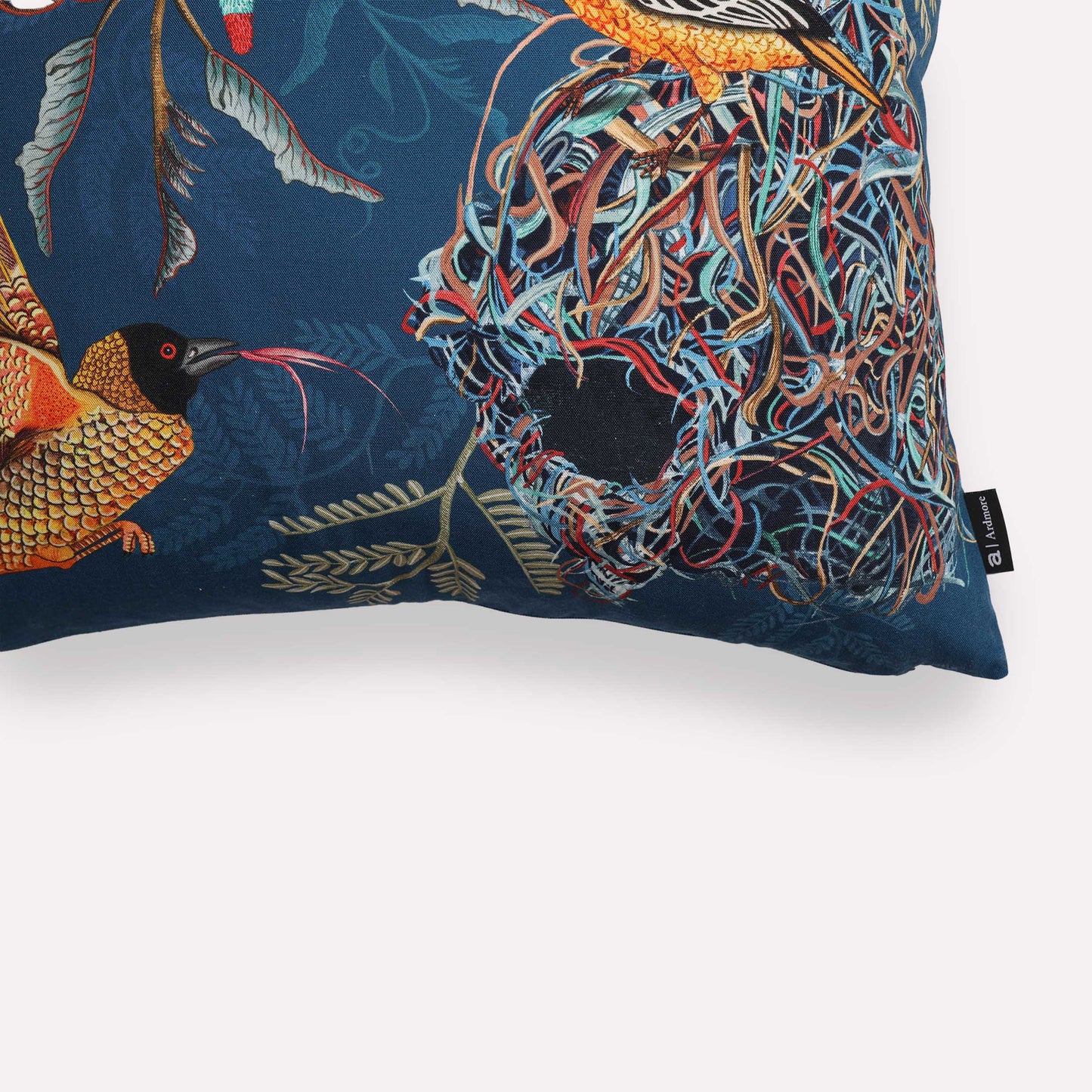 Thanda Nests Midnight Cotton Cushion Cover