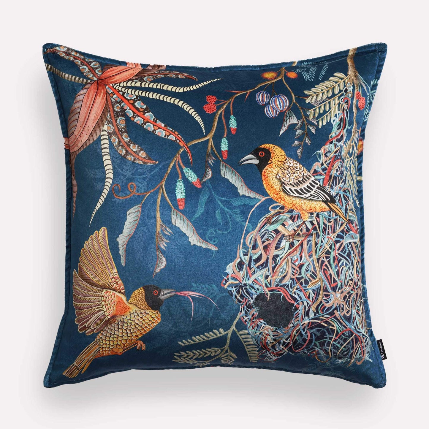 Thanda Nests Midnight Velvet Cushion Cover