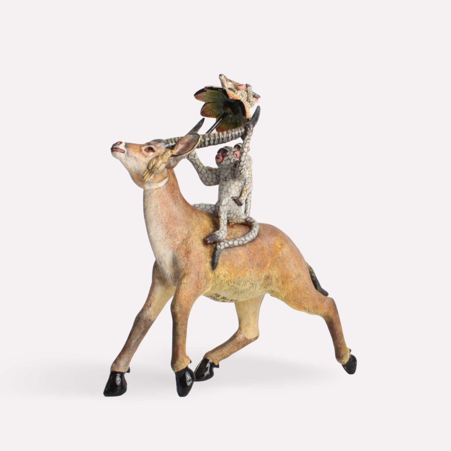 Waterbuck With Monkey Riders