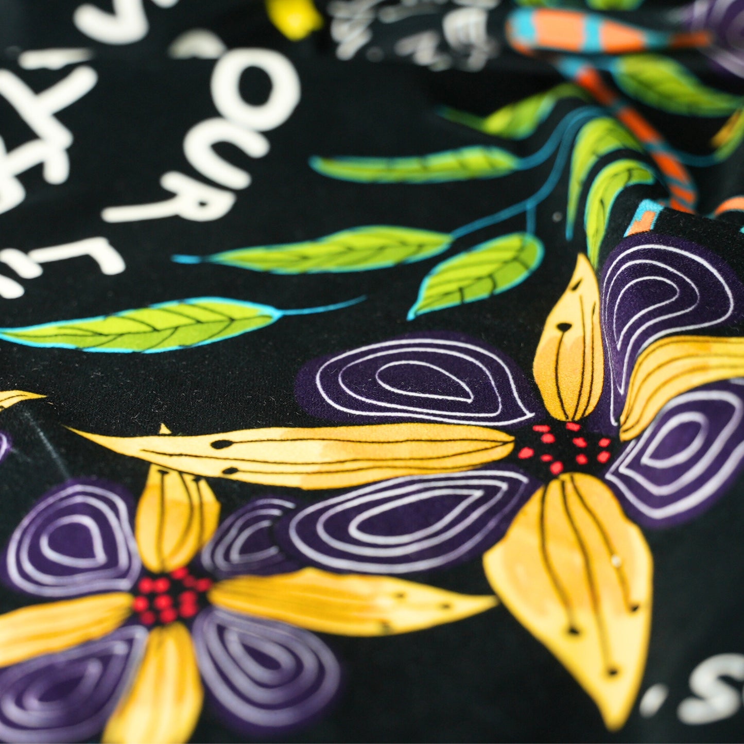 Wonderboy Wisdom Large Scale Night Velvet Fabric