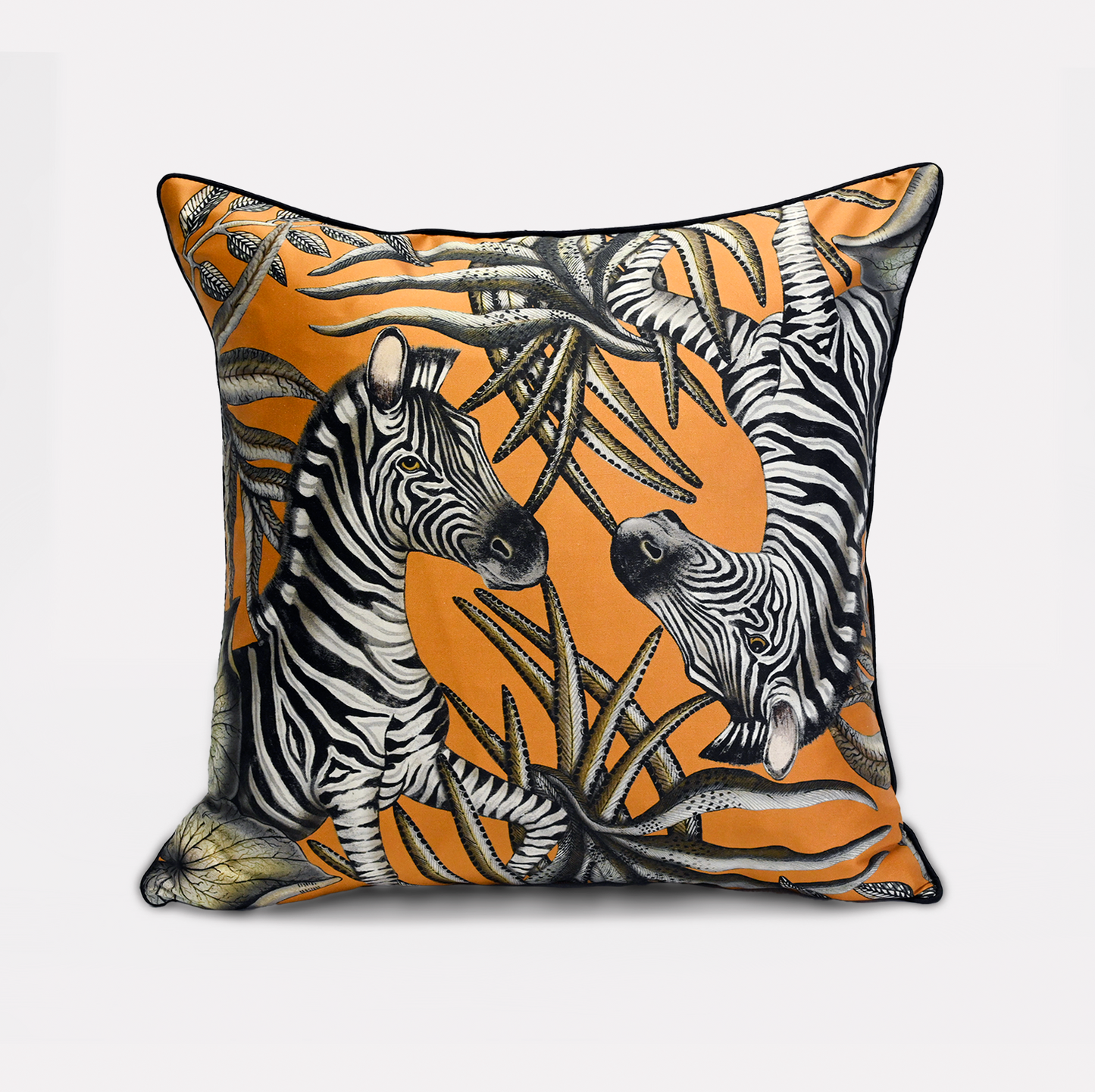 Thanda Stripe Flame Silk Cushion Cover