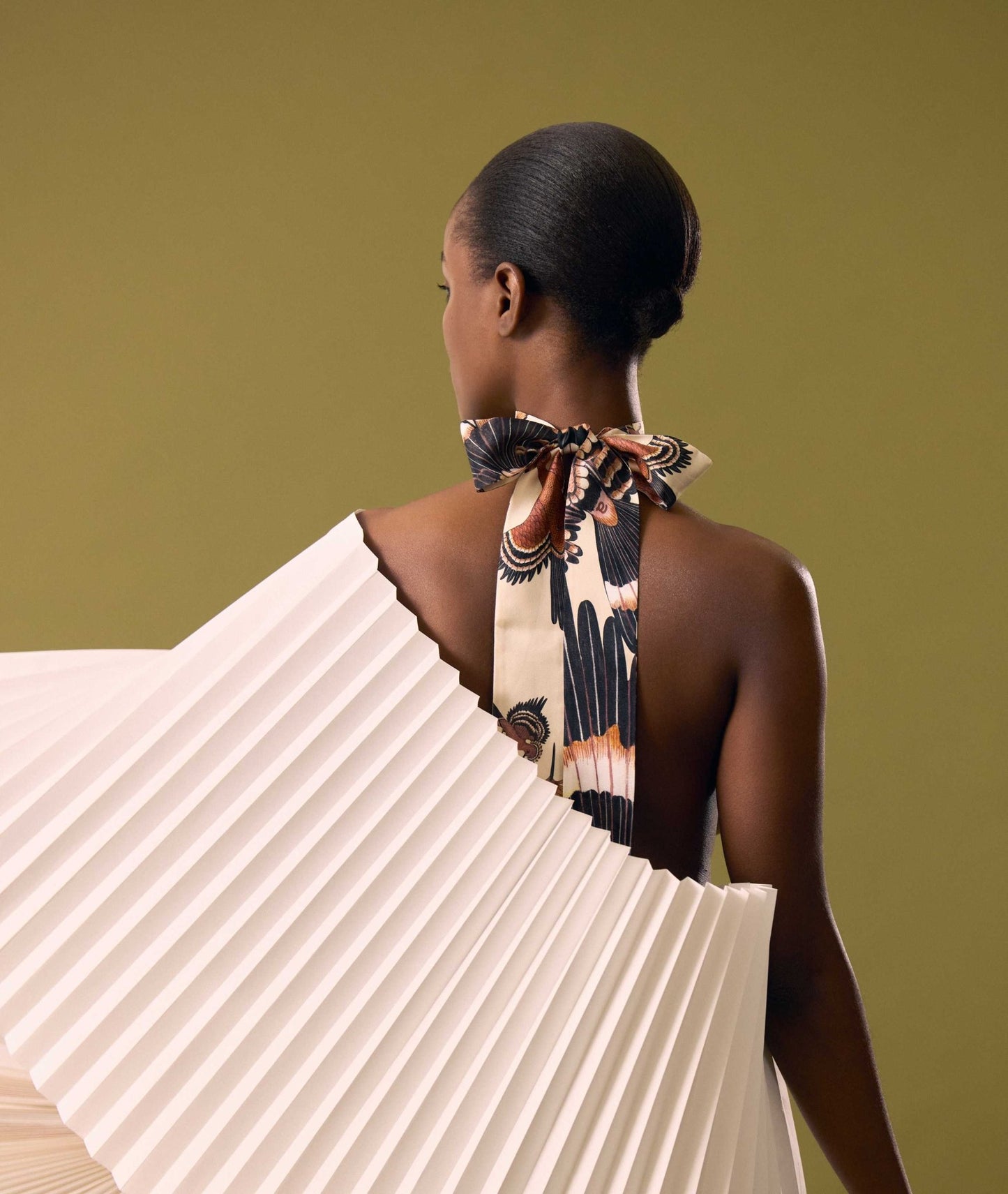 Hoopoe Hop Silk Twill in Stone 165