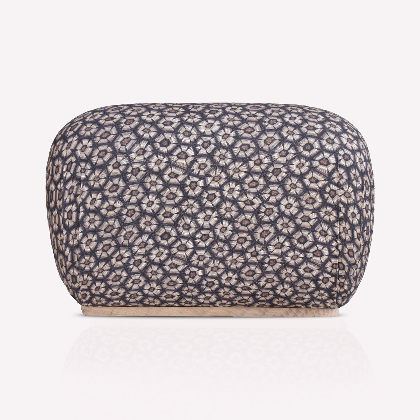 Nyala Ottoman Thanda Tortoise Silver Linen