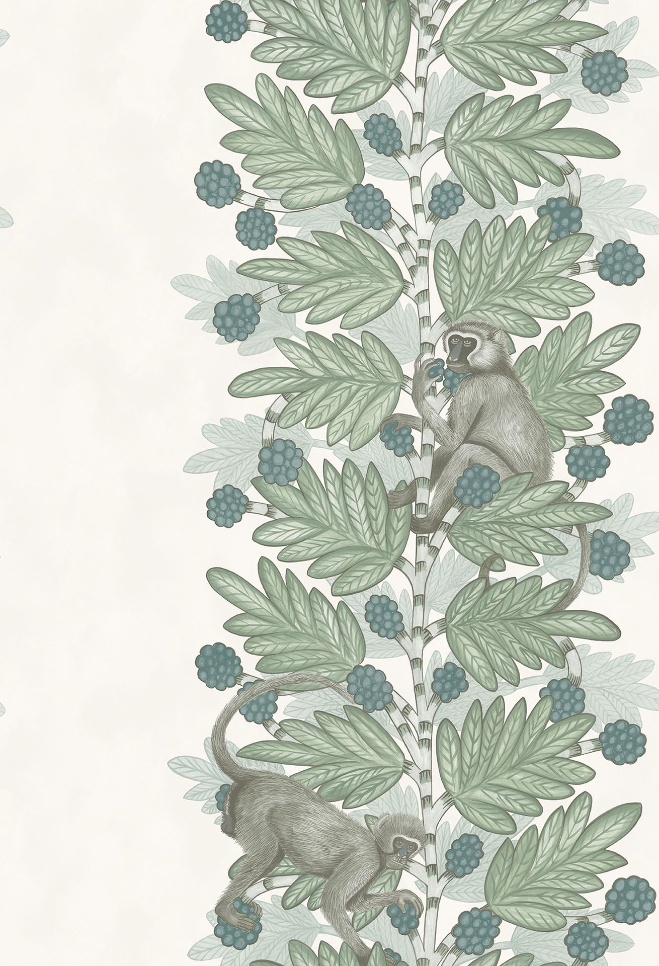 A gentle, muted version of the wallpaper, offering a calming and sophisticated aesthetic ideal for versatile interior styling.