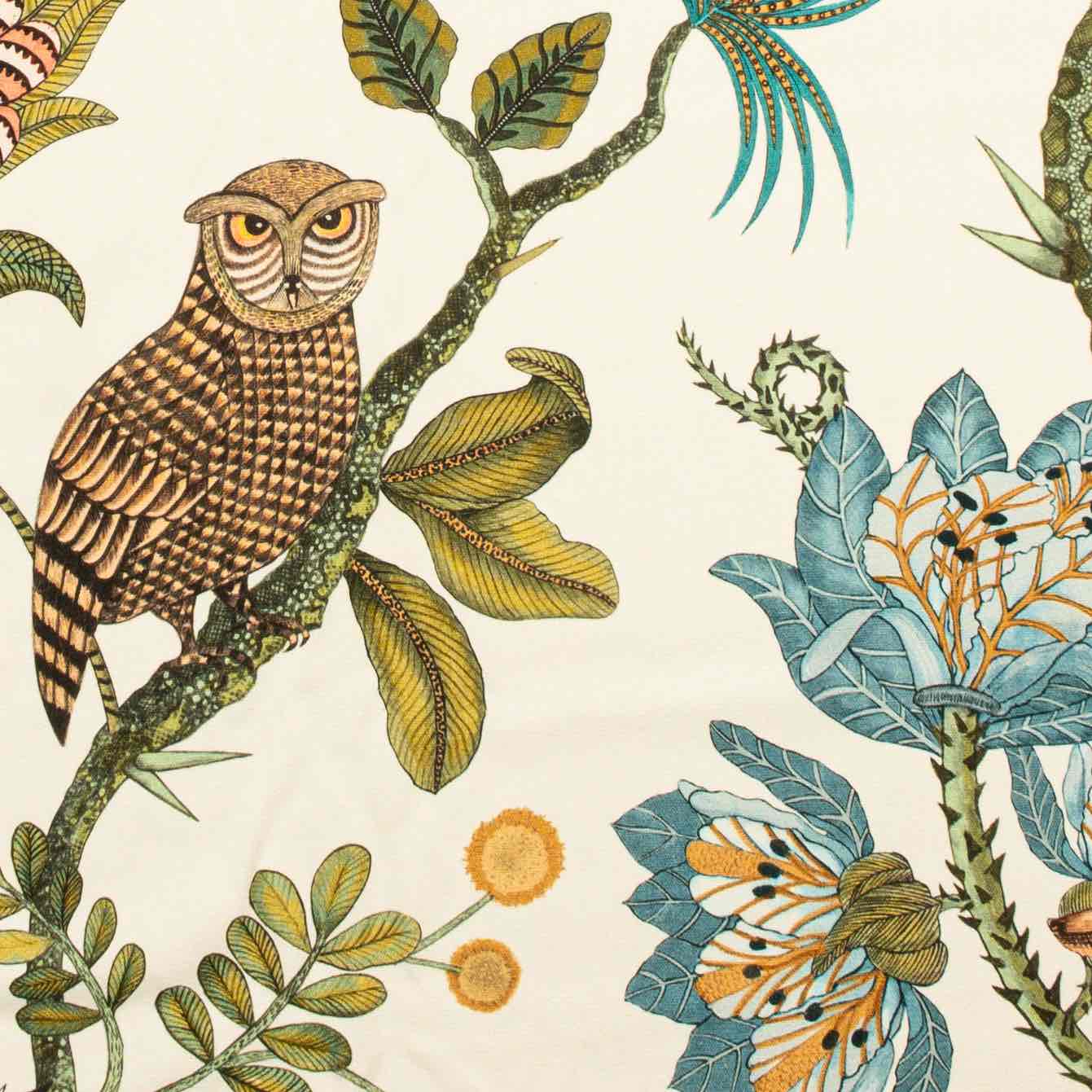 Camp Critters Coral Linen Fabric