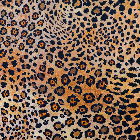 Safari Spot Gold Velvet Fabric