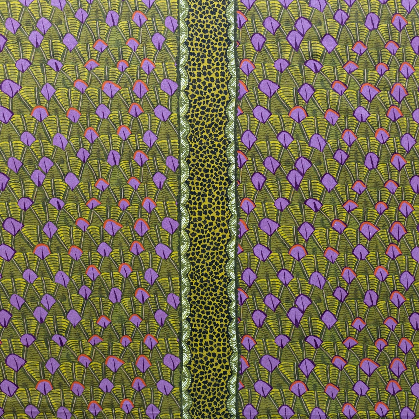 Feather Chartreuse Velvet Fabric