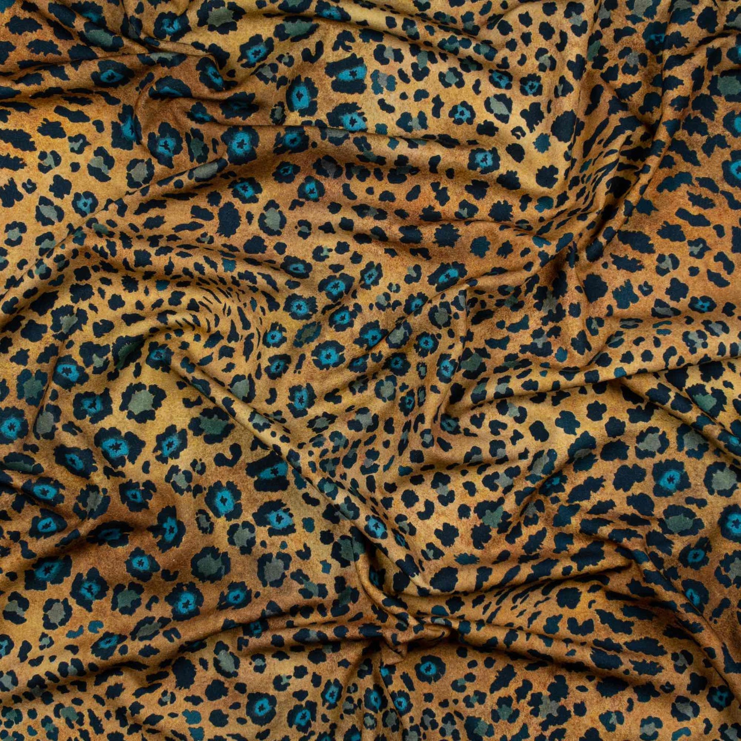 Safari Spot Midnight Linen Fabric