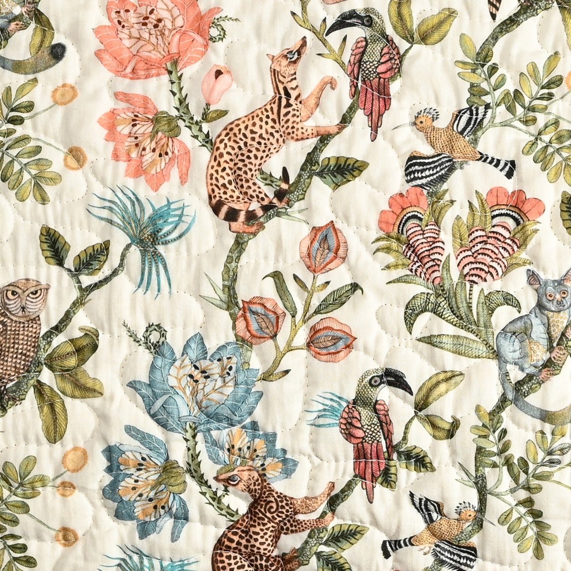 Camp Critters Coral Quilt