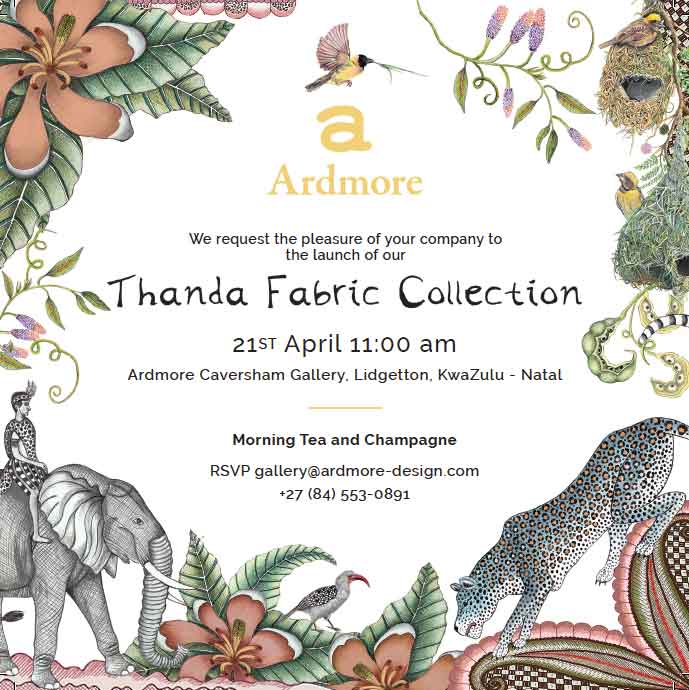 Thanda Fabric Collection Launch Invite