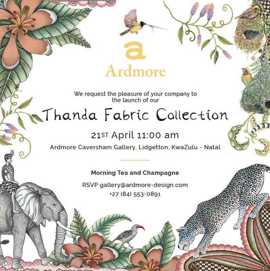 Thanda Fabric Collection Launch Invite