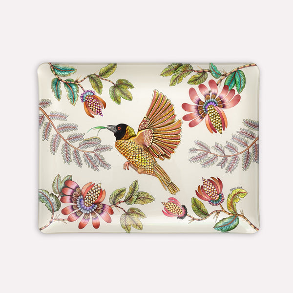 Weaver Garden Small Tray in Stone