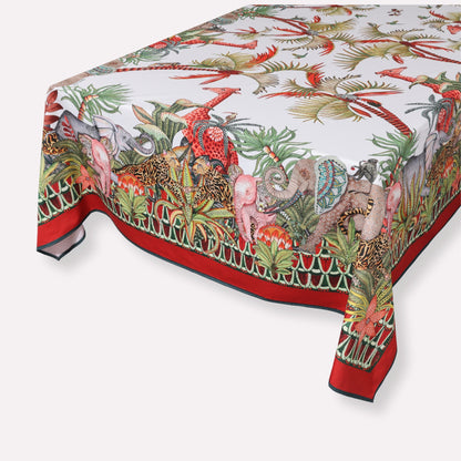 Palm Parade Tablecloth in Royal